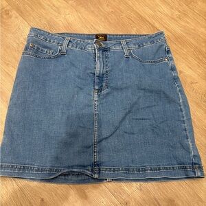 5/$25 Lee Denim Mini Skirt in Medium Blue